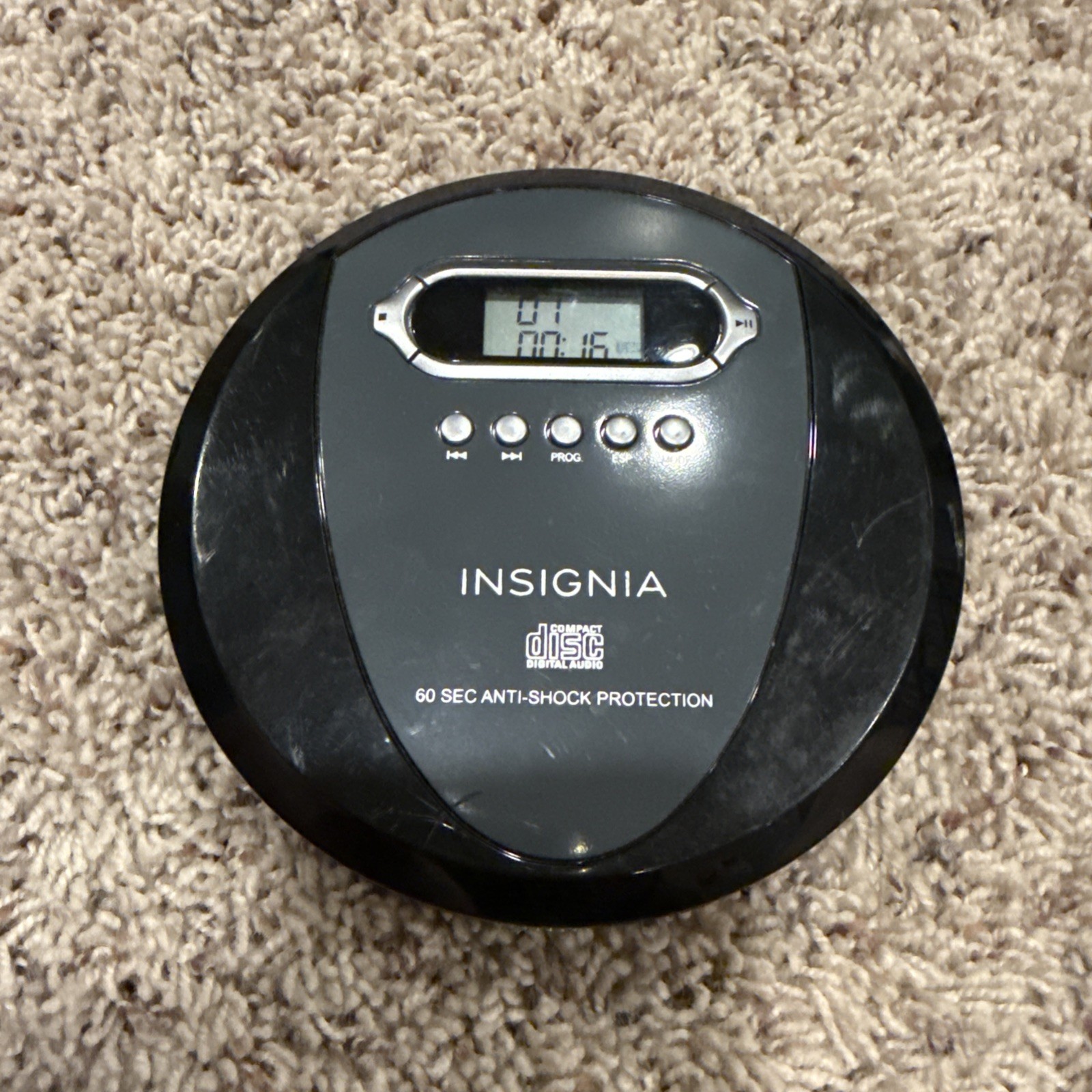 Insignia Portable CD Player NS-P4112 60 Second Anti-Shock Tested Working
