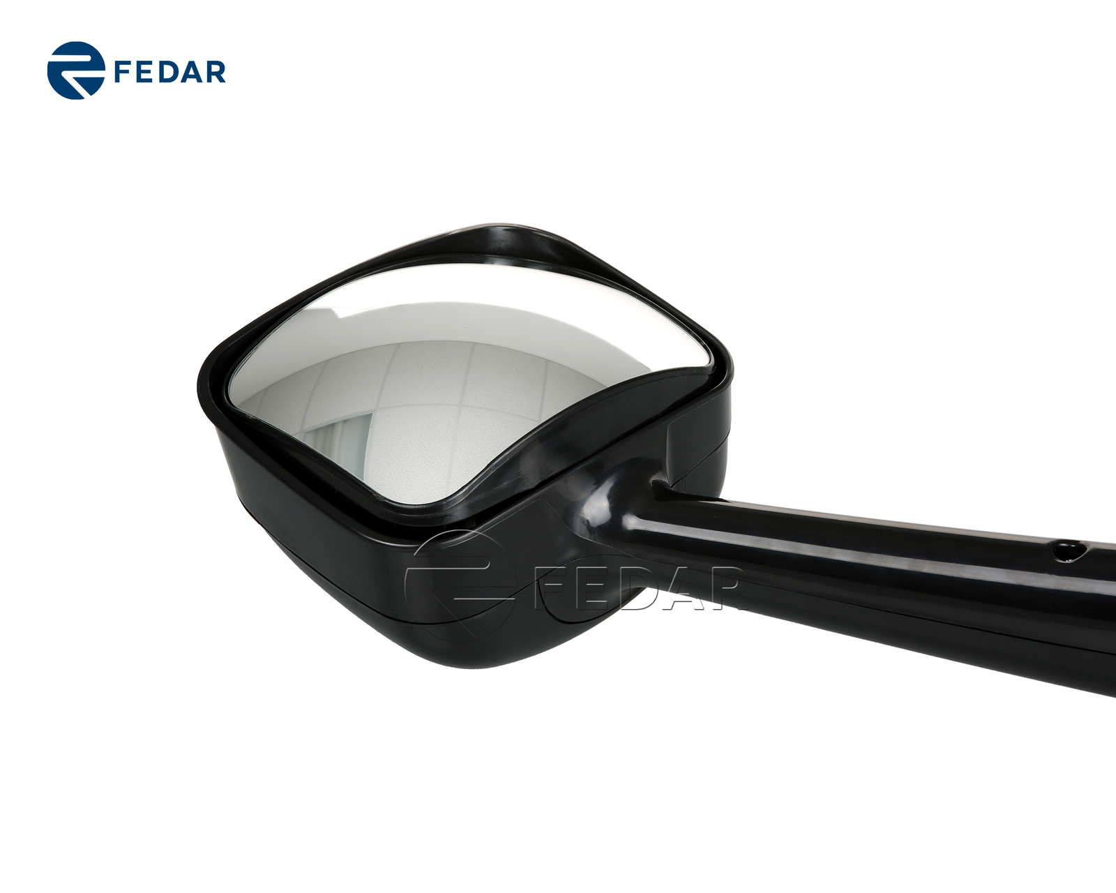 Black Hood Mirror Assembly for 2008-2017 Freightliner Cascadia Left Driver Side