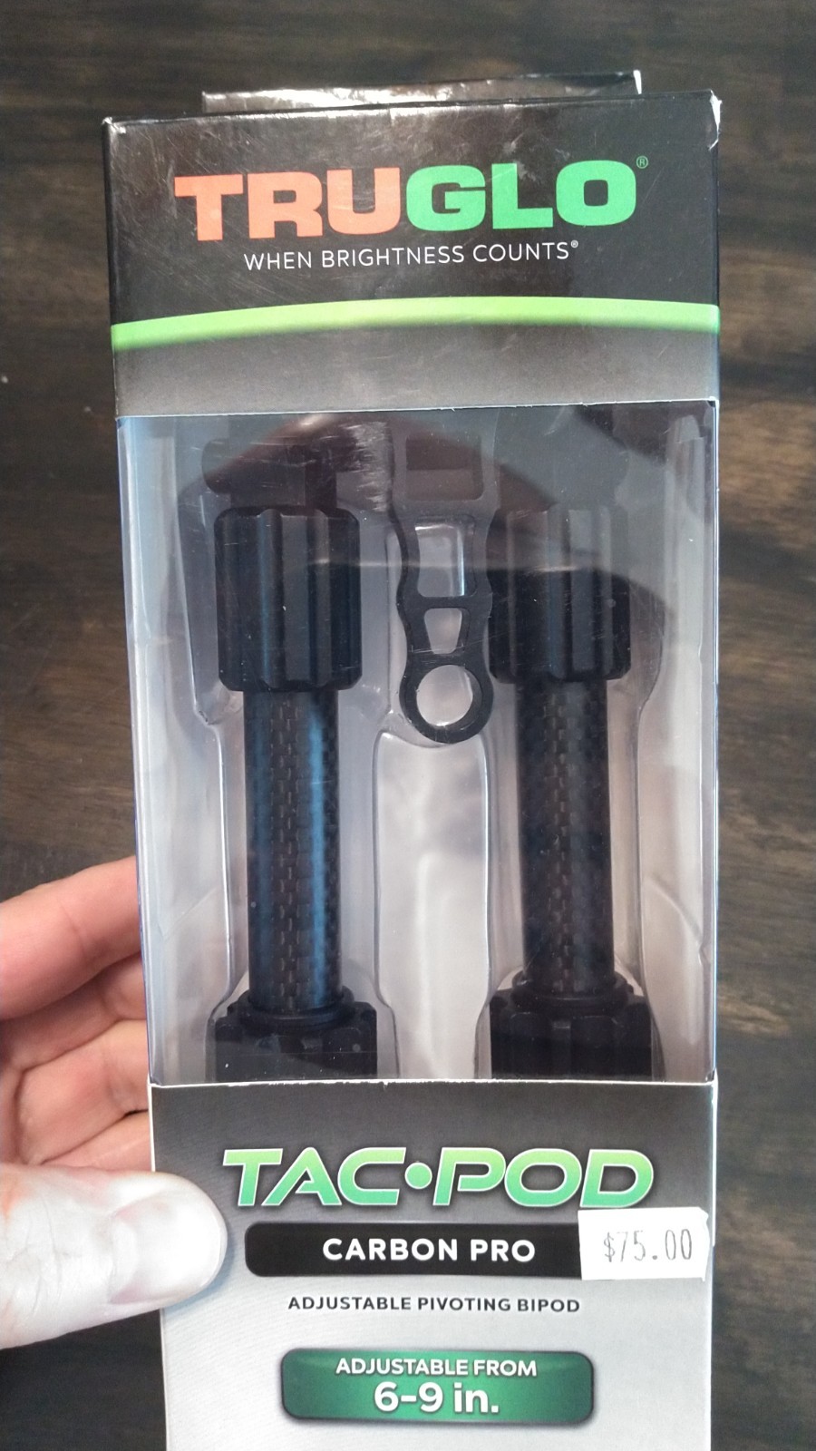 Truglo Tac Pod Carbon Pro Bipod 6-9" Leg Length Picatinny Rail Mount - TGTG8903S