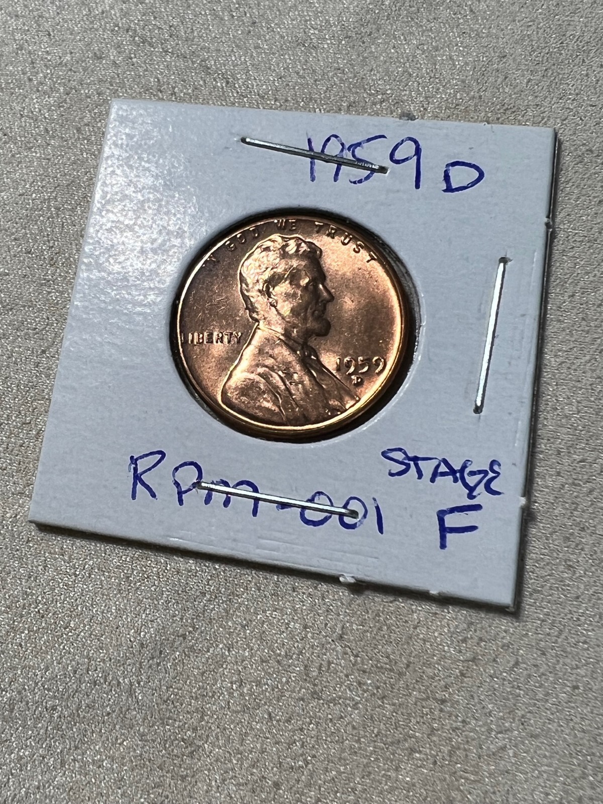 1959 D RPM-001 (FS-501) Lincoln Cent - RED Brilliant Uncirculated