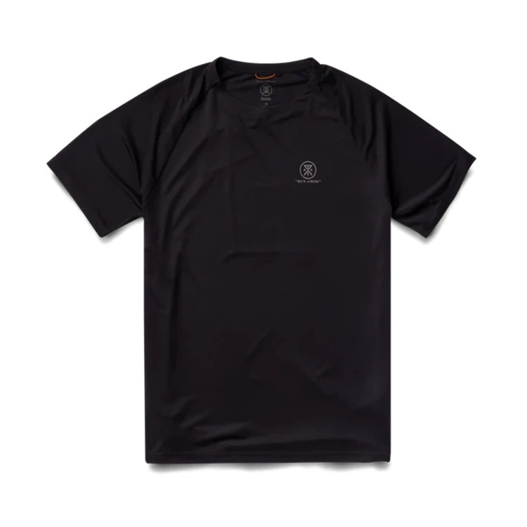 Roark Alta Elite Men's Short Sleeve Run Amok Active Tee Black LARGE NEW #5771