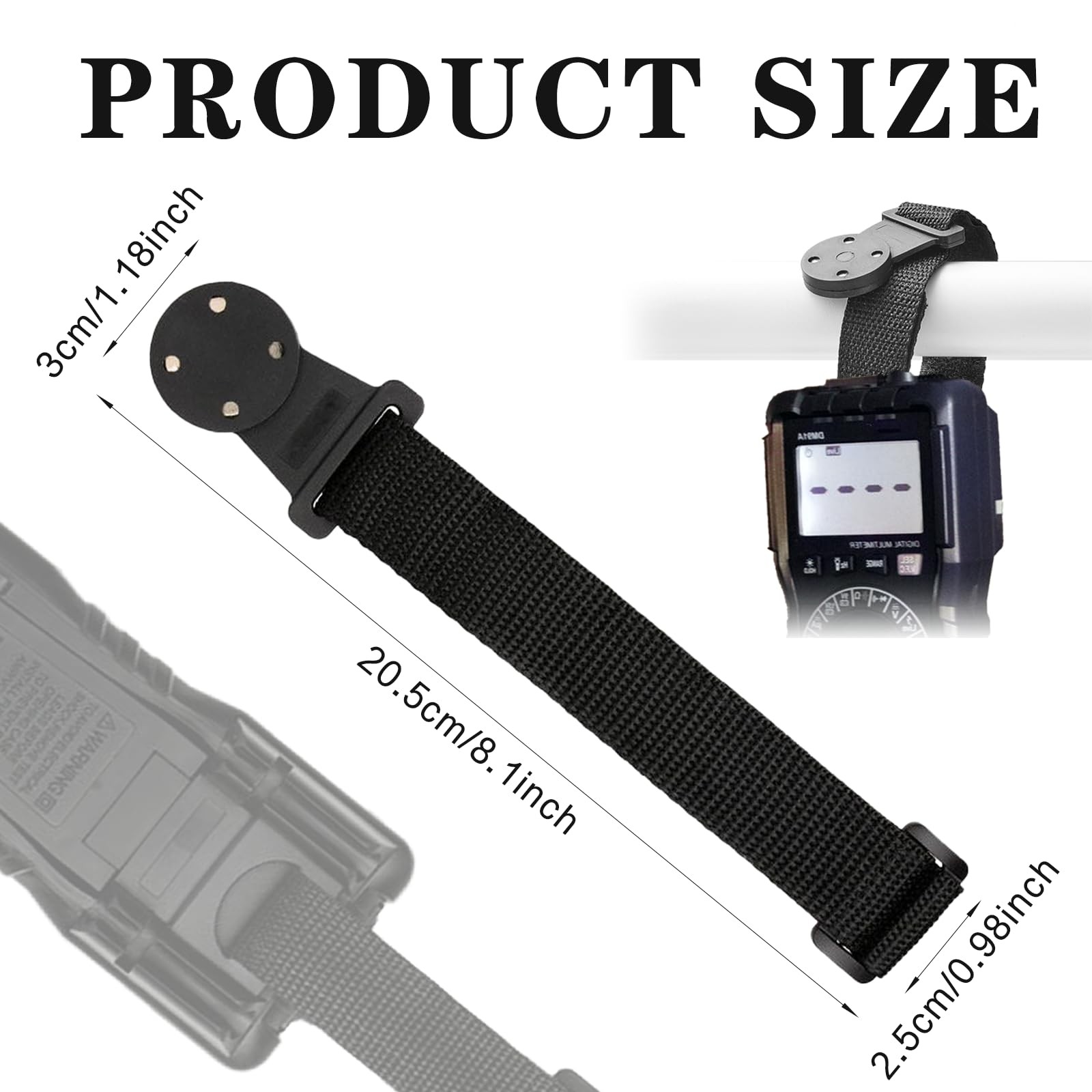 Multimeter Magnetic Hanging Strap,Multifunctional Strap Kit black