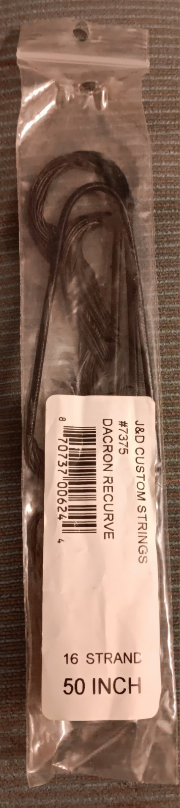 New J & D Custom Bowstring  #7375 Cables 50" Length 16 Strand!