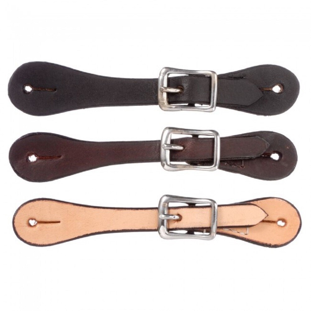 Toddler Child size BABY LEATHER SPUR STRAPS in 4 colors Black Light Medium Dark
