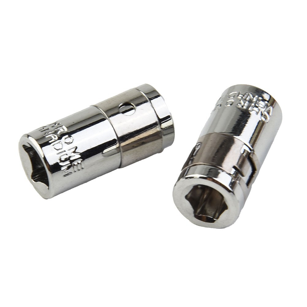 2pcs 1/4 Square Drive To 1/4 Hex Socket Bits Converter Screwdriver Bit Adapter