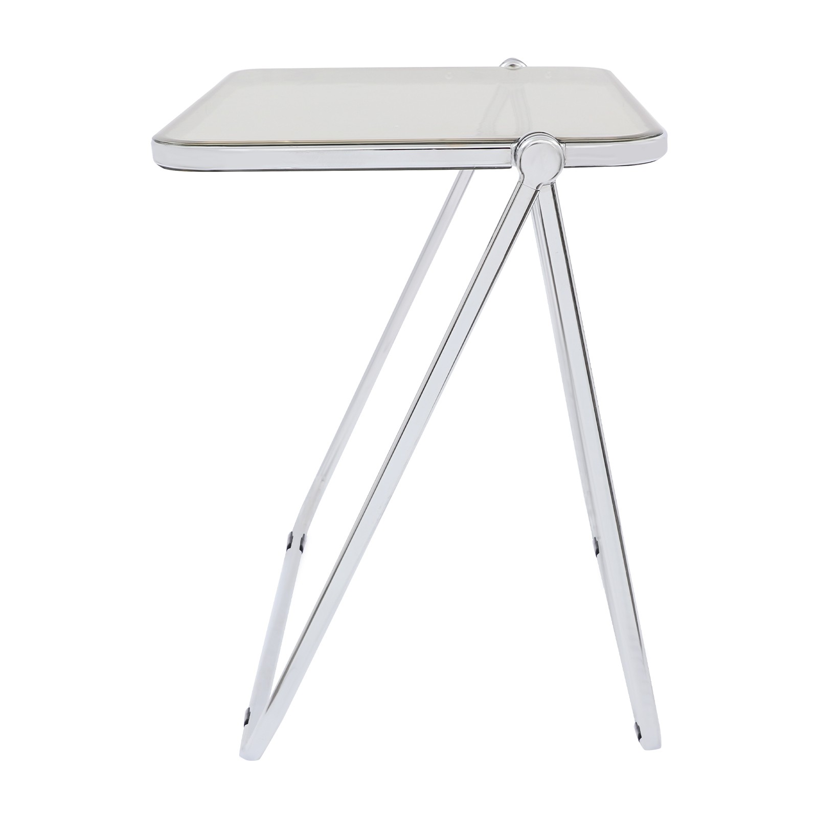 Clear Foldable Side Storage Table Tiny Desk For Home Office Small Computer Desk