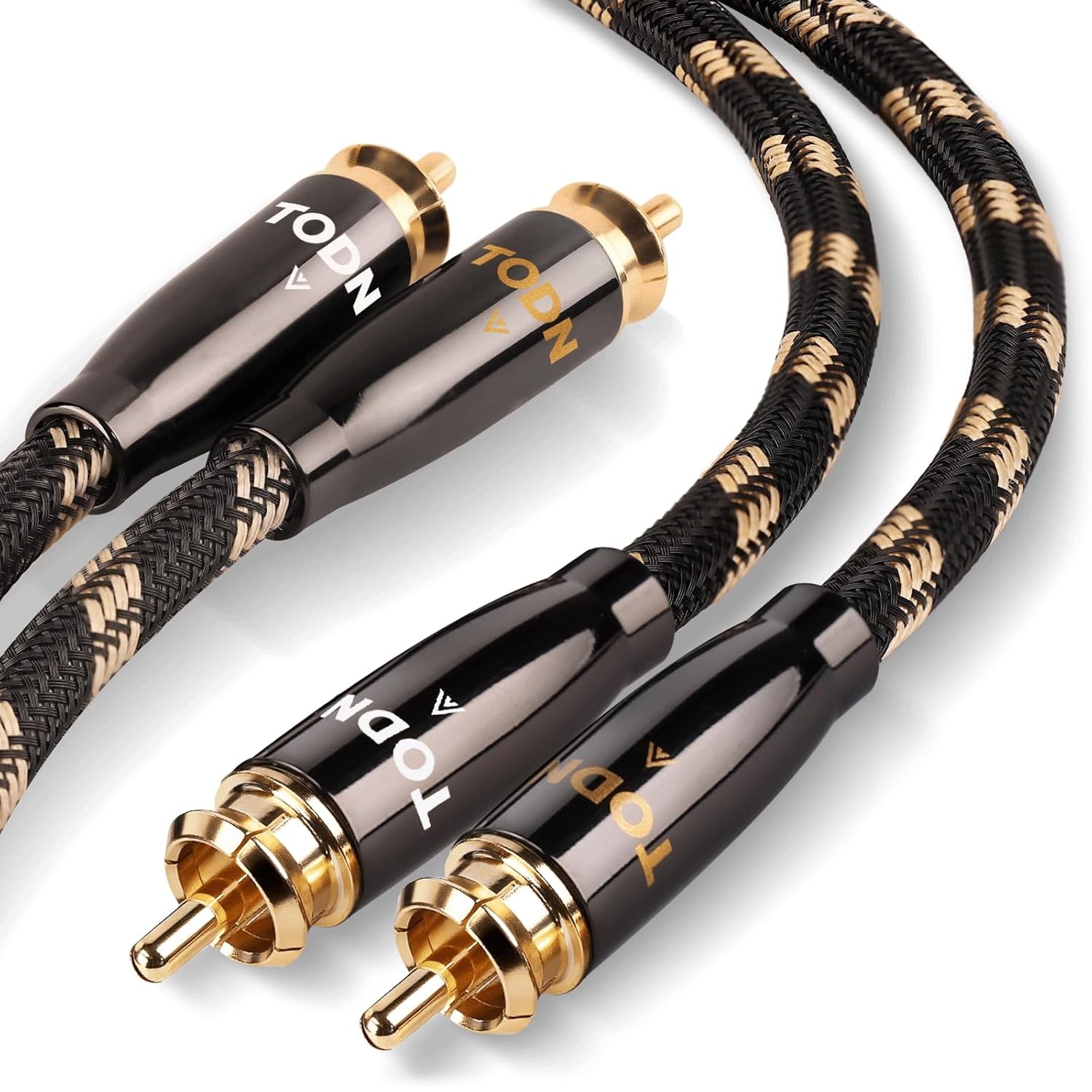 TODN HiFi RCA Cables Audiophile, Double Shielded 6.5ft/2m, OCC-RCA-MAX