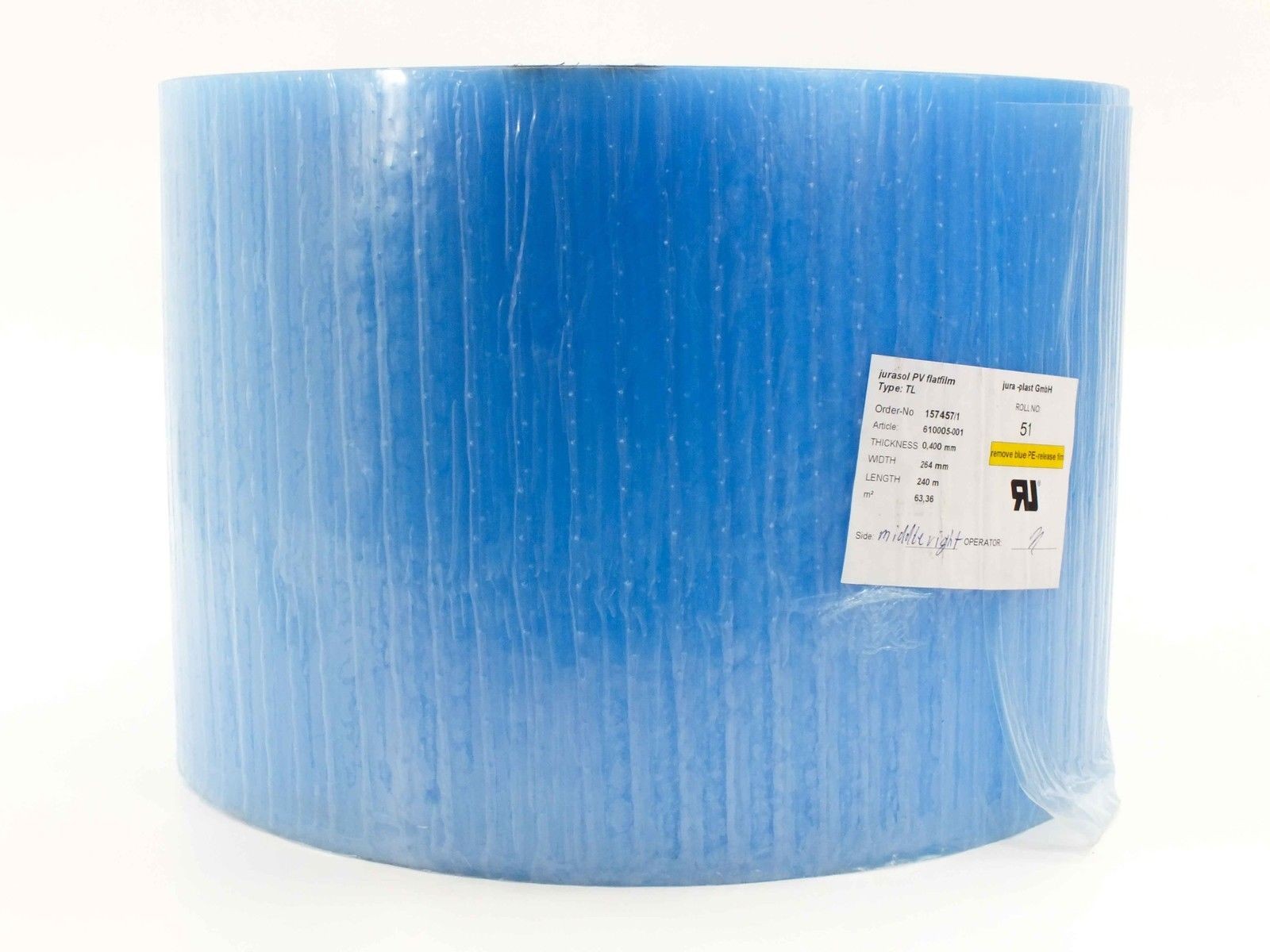 Jura-Plast Jurasol PV Flatfilm Type TL Solar Encapsulation Film 264mm x 240m