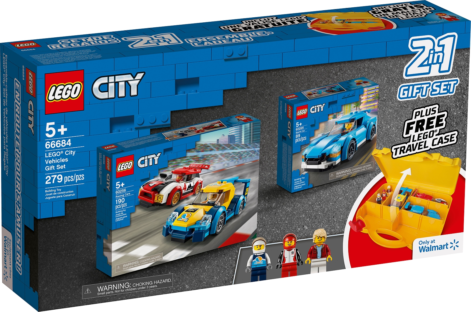 LEGO CITY: VEHICLES GIFT SET (66684)  - 3 CARS WITH CARRYING CASE -  SEALED BOX