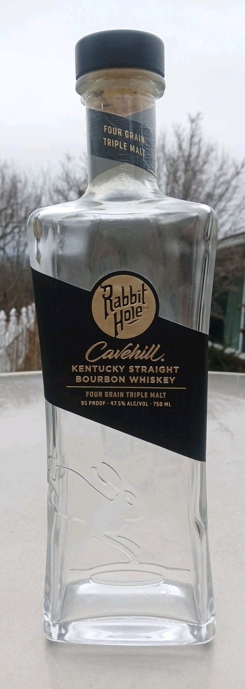 Rabbit Hole - Cavehill Kentucky Bourbon - Empty 750 mL Bottle w/ Cork
