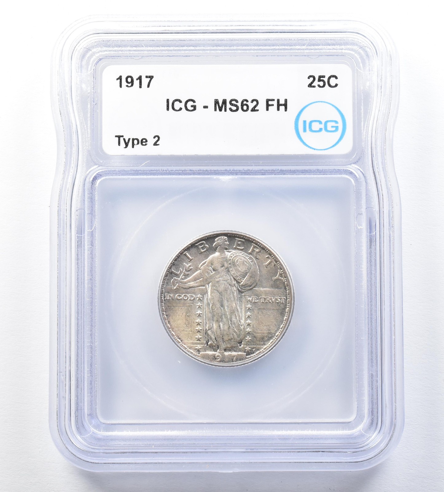 1917 Standing Liberty Quarter Type 2 MS62 FH ICG *8828