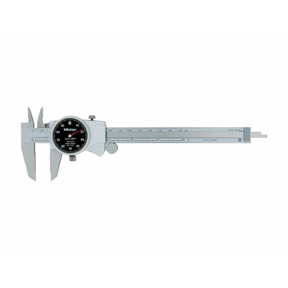 Mitutoyo 0-12" .100/REV Sliding Jaw Dial Caliper
