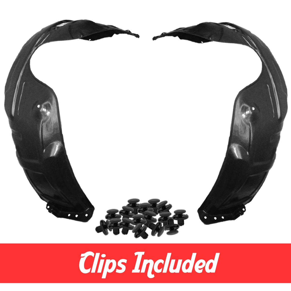 Front Fender Liner Set w/ Clips For 2002-2006 Toyota Camry TO1249116 TO1248116