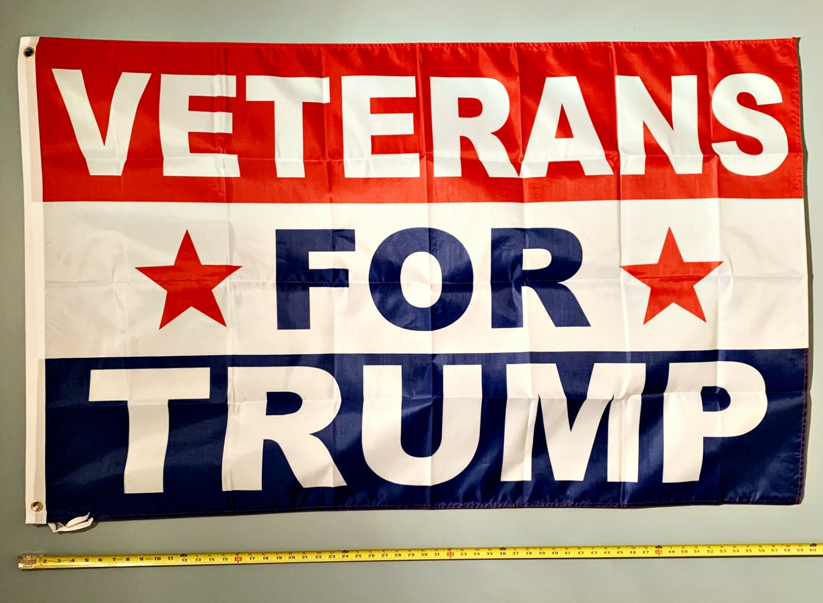 DONALD TRUMP FLAG *FREE SHIP USA SELLER!* Veterans For Trump Army USA Sign 3x5'