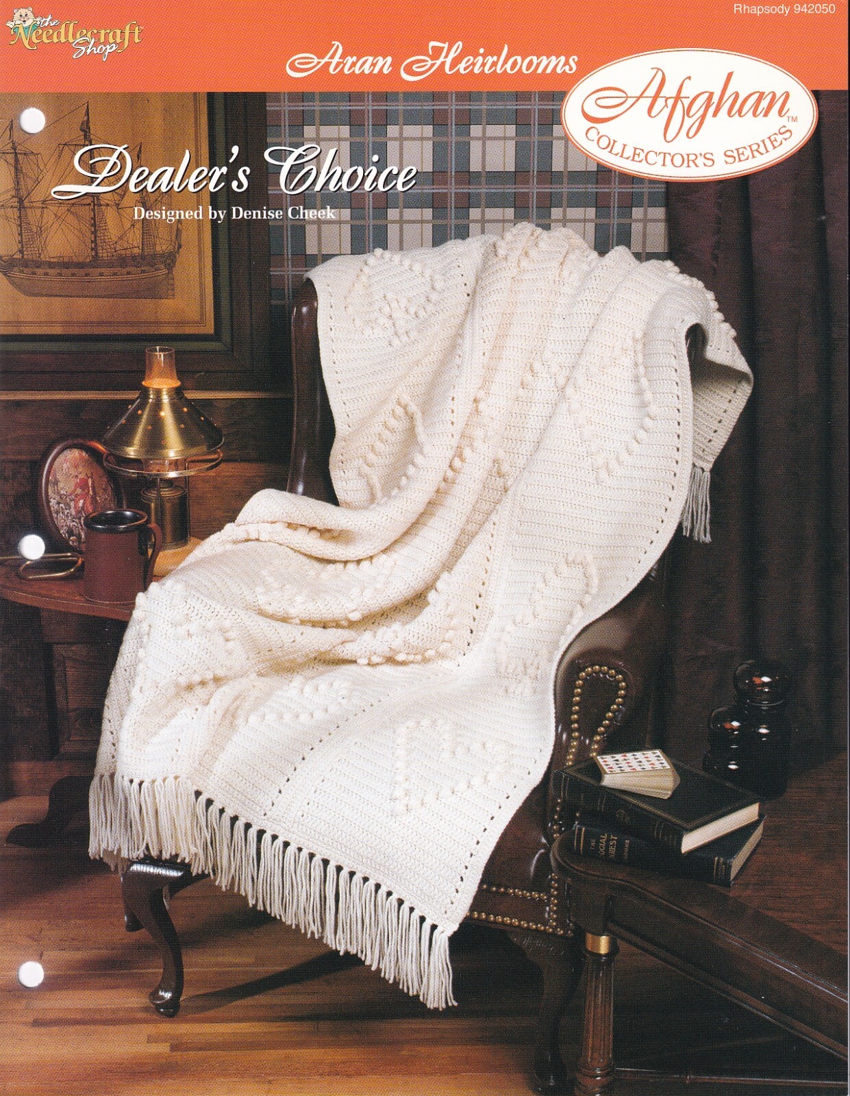 Aran Afghan Crochet Pattern DEALER'S CHOICE Needlecraft Shop