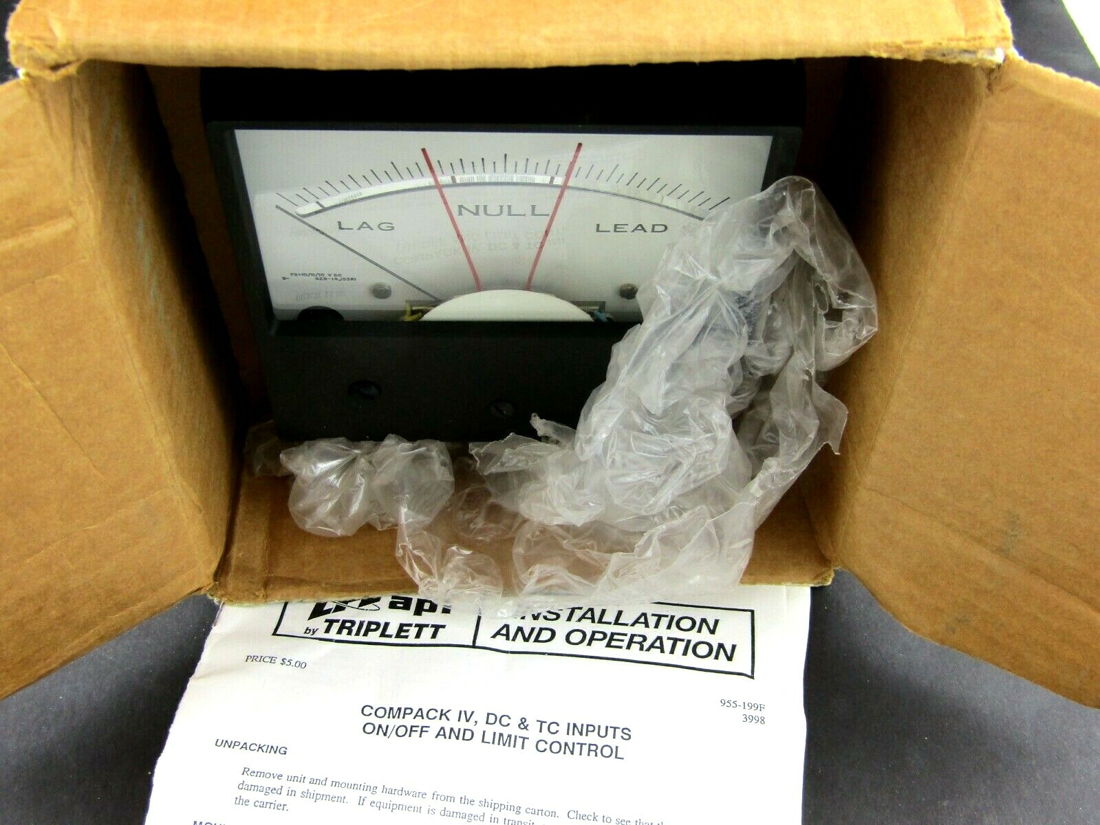 NEW Danaher Controls API 53-4321-8652 Panel Meter Model 503UX DBL S/D ADJ