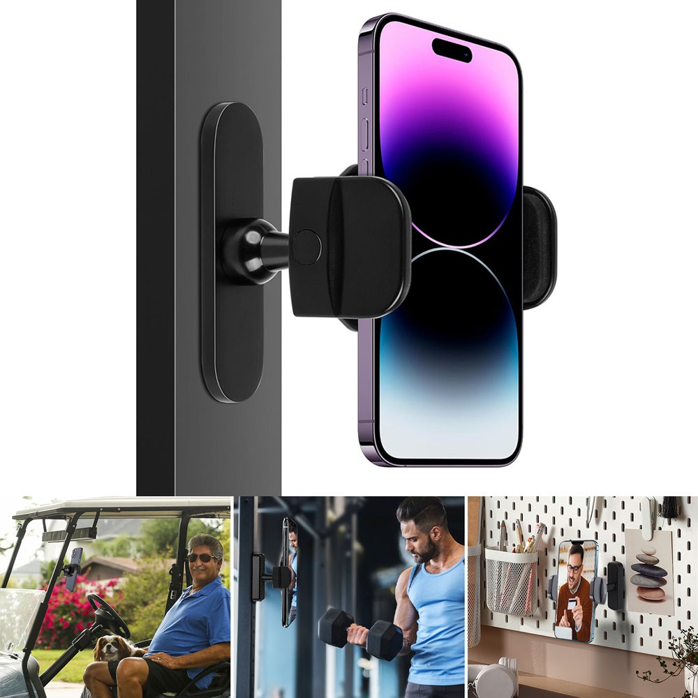 Strong Magnetic Phone Holder for Gym Golf Cart 360 Rotation Phone Holder Mount