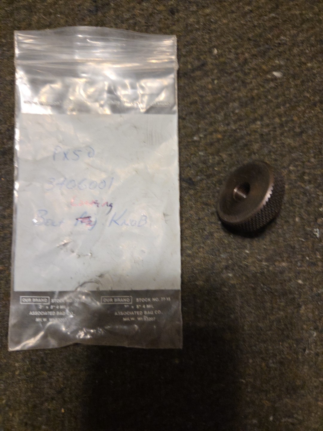 Powermatic 31, 32, 30A, 30B, 33B, Sander Belt Locking Knob 3406001 N.O.S