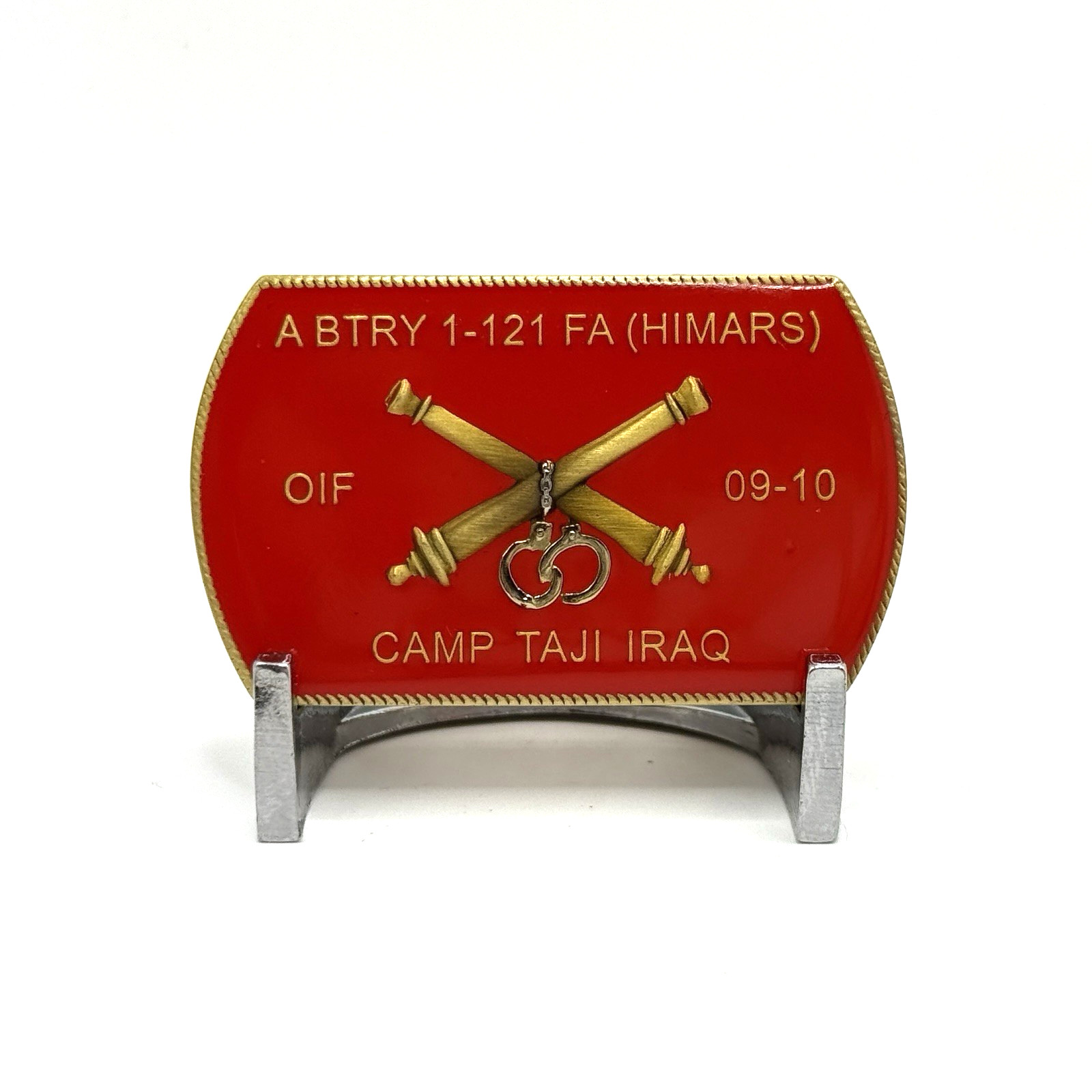 CHALLENGE COIN - A Btry 1-121 Field Artillery (HIMARS) Camp Taji Iraq 2009-2010