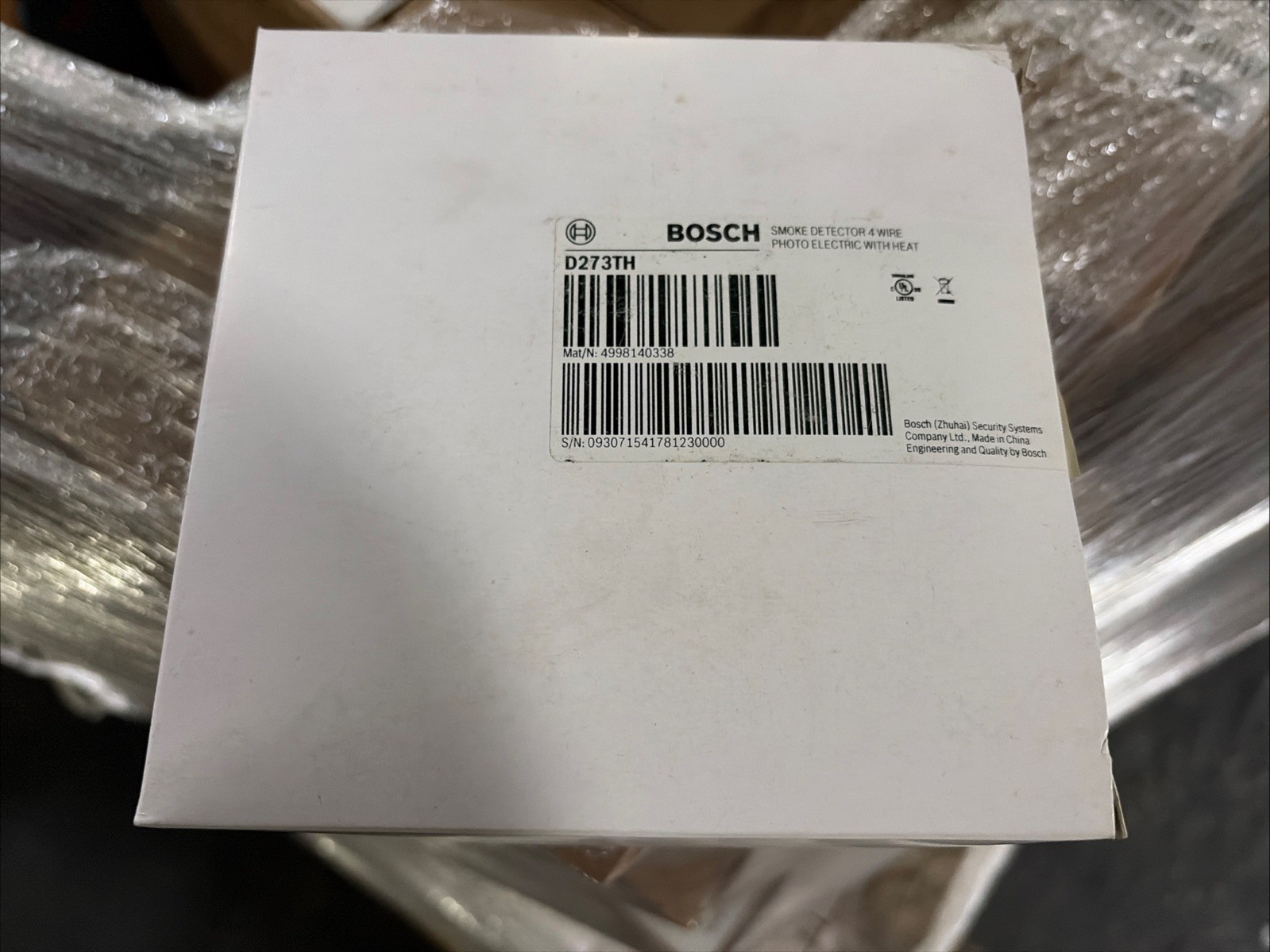 Bosch D273TH Four-Wire Smoke/Heat Detector