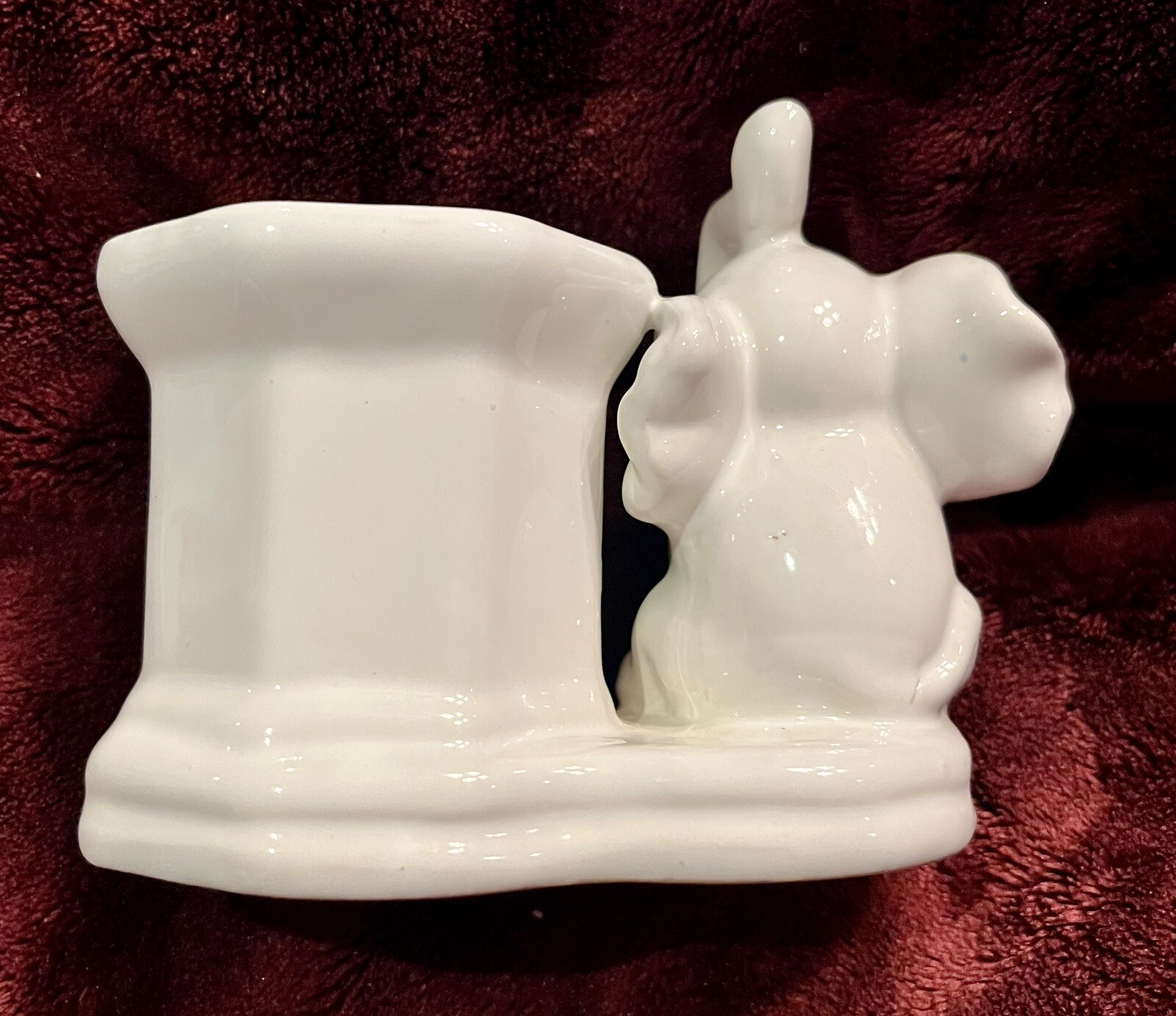 Glazed ceramic elephant planter
