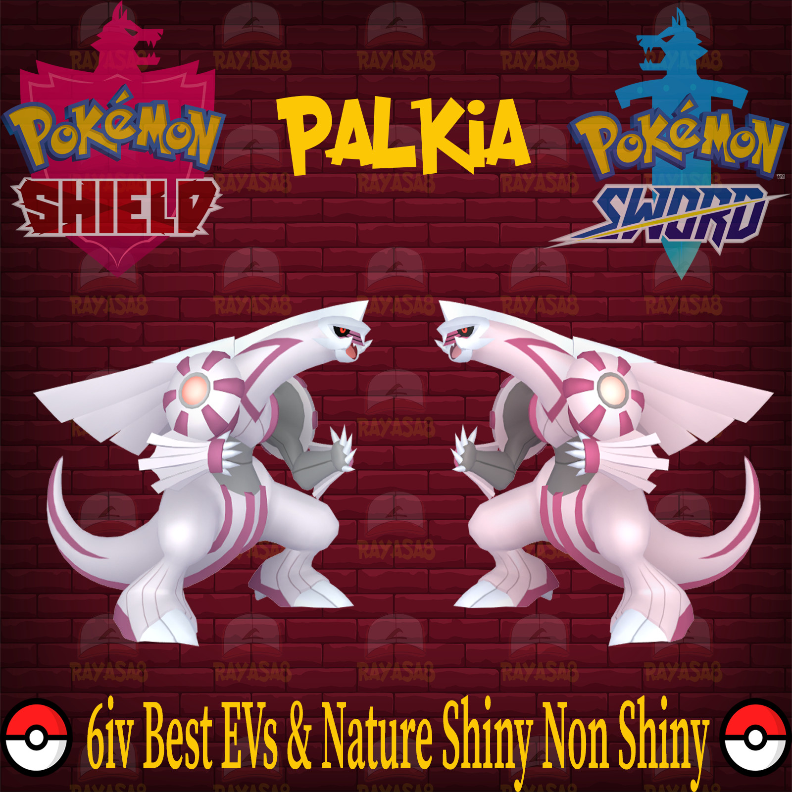Pokemon Sword & Shield Palkia 6IV Best EVs & Nature 🌟Shiny🌟 & Non Shiny Home