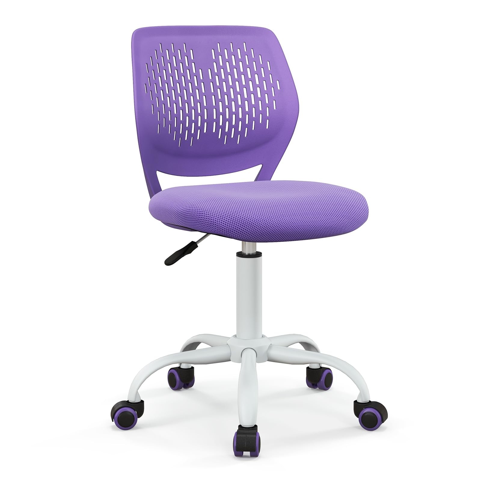 Topment Swivel Office Desk Chair, Small Armless Task Chair with Hollow-Out Ba...