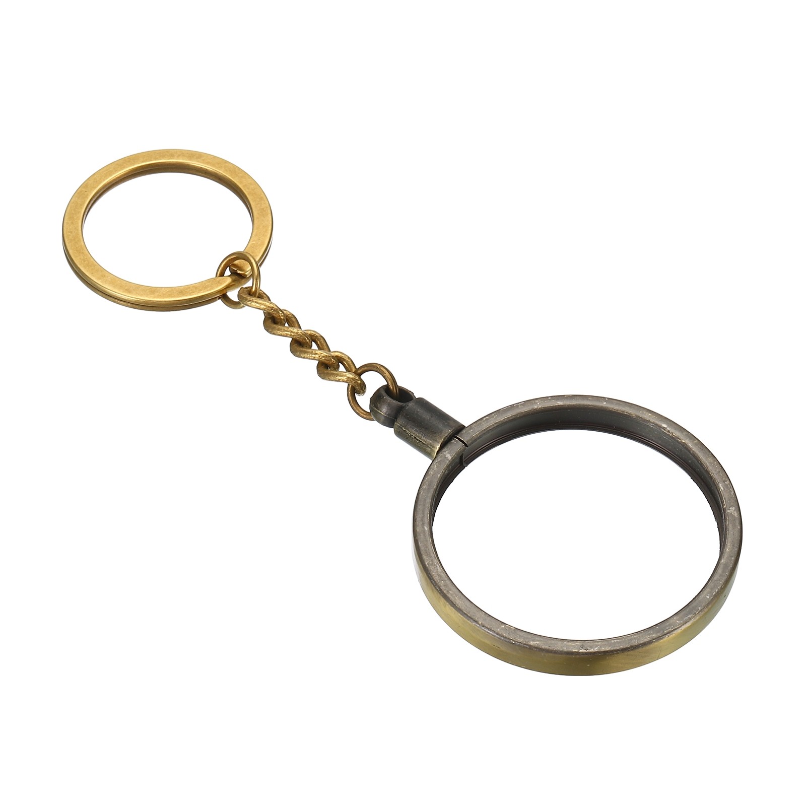AA coin keychain holder, 40mm for AA coins medallion, bronze