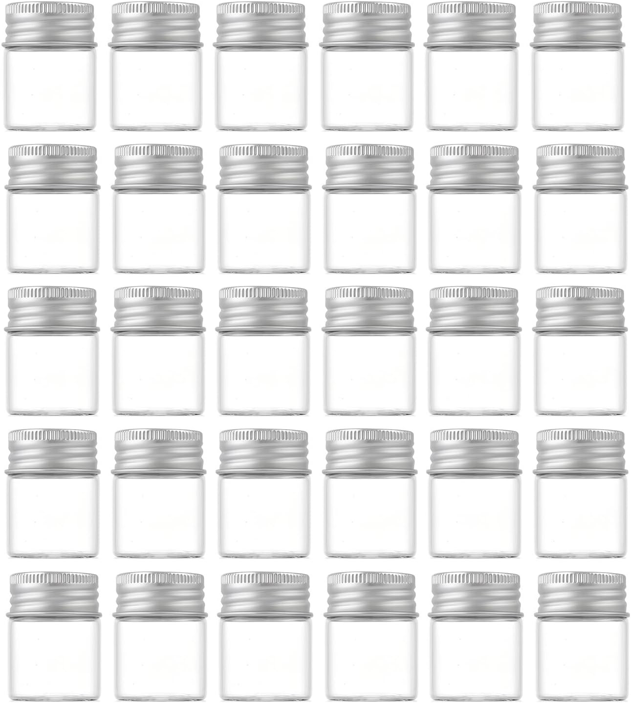 30 Pack 15ml Empty Clear Glass Bottles wiht Screw Cap Small Mason Jars