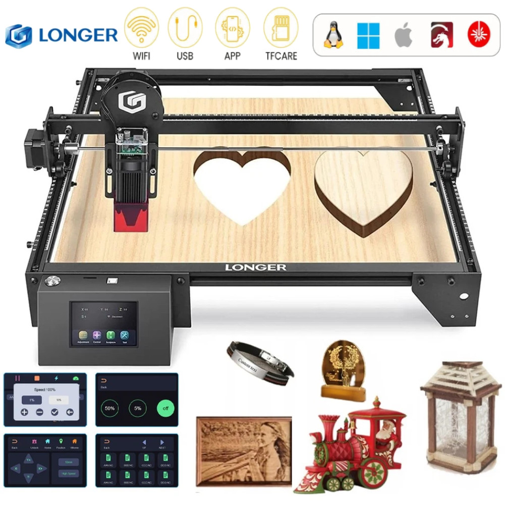 Laser Engraver 24000mm/min High Precision Laser Engrave Longer Ray5 5W Upgraded