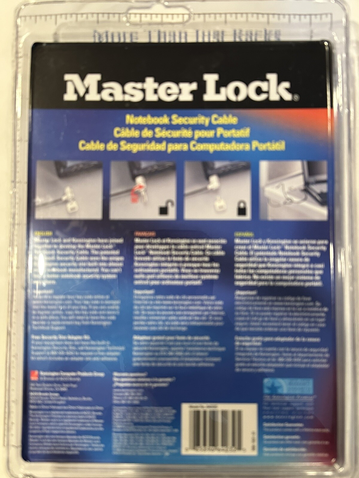 MASTER LOCK / KENSINGTON Universal Notebook Security Cable | Model 64032 | NEW