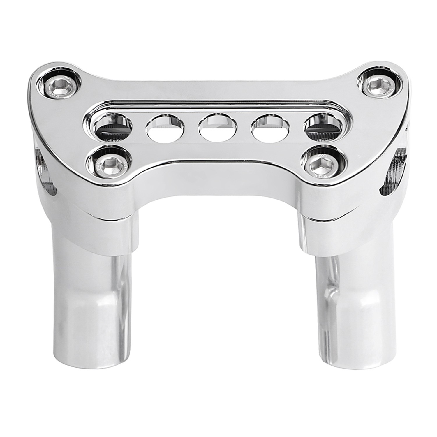 Chrome 3.5" Handlebar Risers 1" Top Clamp For Harley V-Rod Softail FLSTN FXSTC