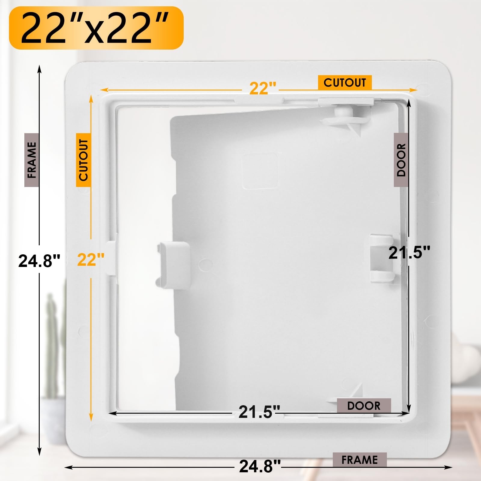 Drywall Access Panel 22x22 Inch | Ceiling & Plumbing Door | Durable Plastic, Eas