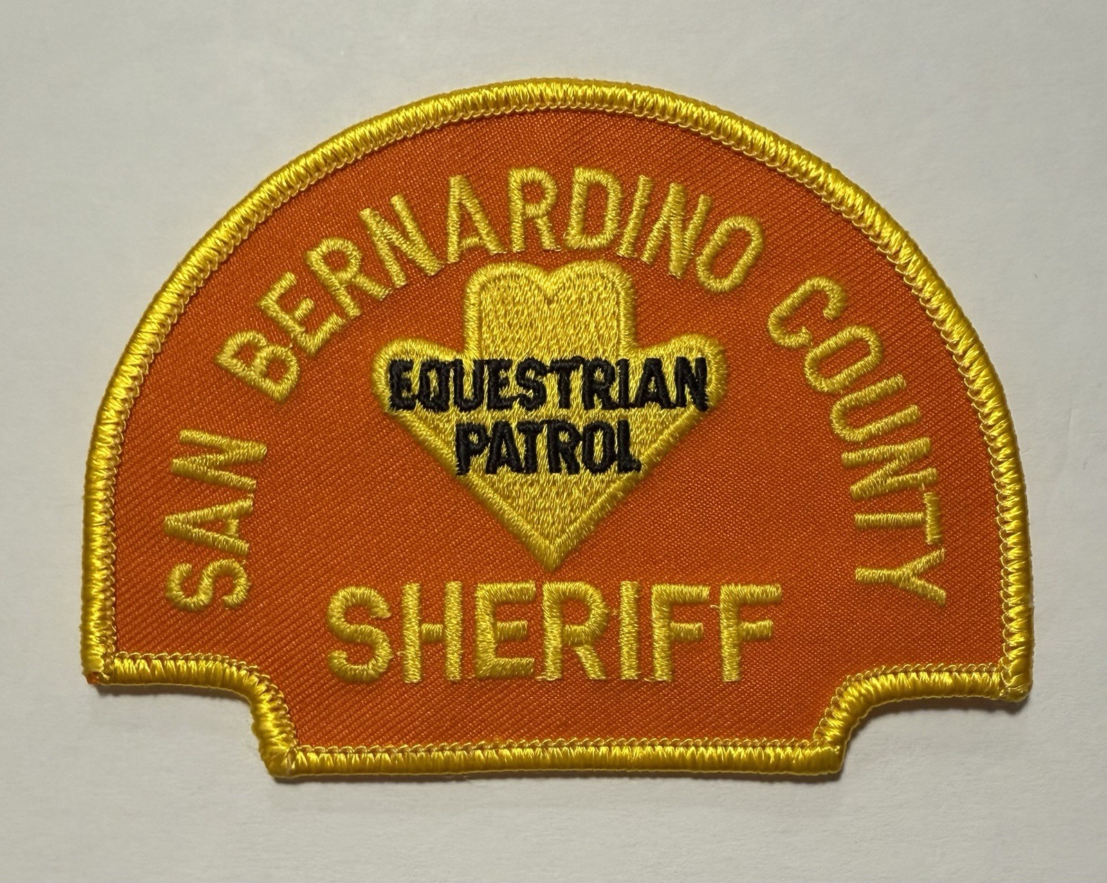 CALIFORNIA SAN BERNARDINO COUNTY SHERIFF EQUESTRIAN PATROL PATCH HORSE #D30