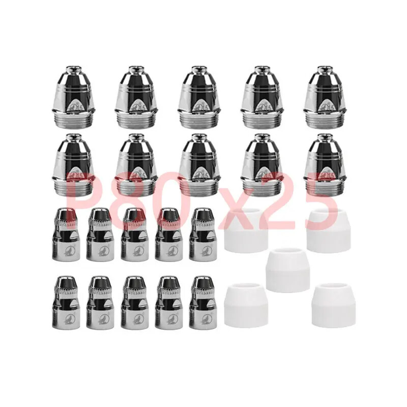 Plasma Cutter Electrode Tips Shield kits for Lotos LTP7000 LTP8000 P80 torch
