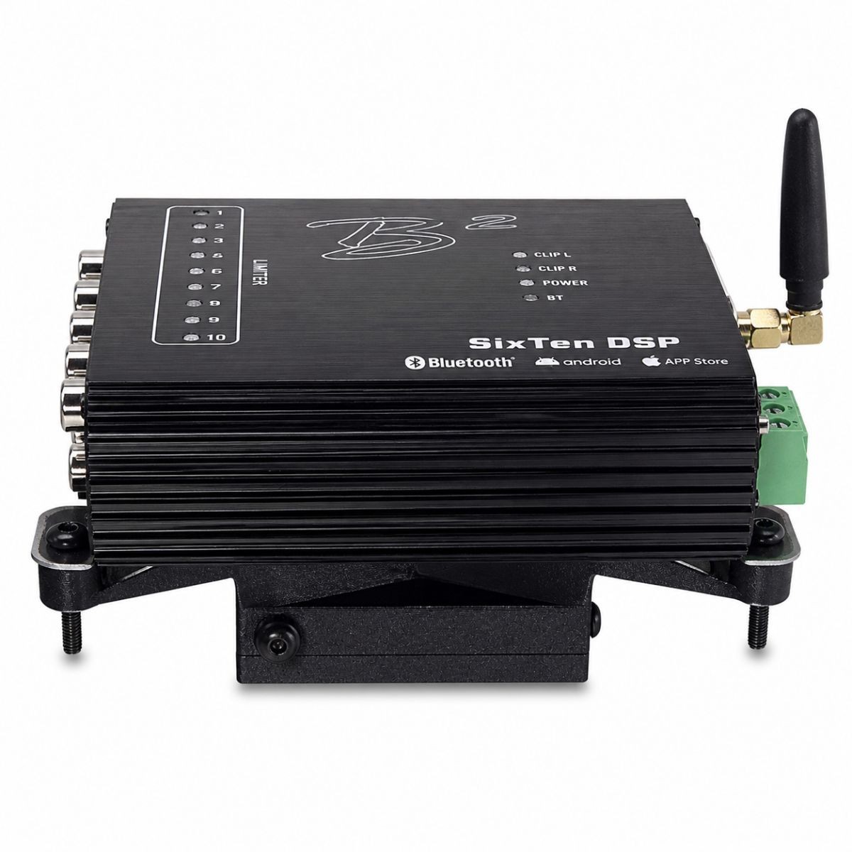 B2 Audio SixTen Black 10Ch Bluetooth DSP 4V 96kHz w Floating Mount Bracket