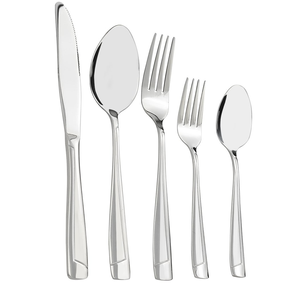 80 Piece Stainless Steel Flatware Set, Service for 16