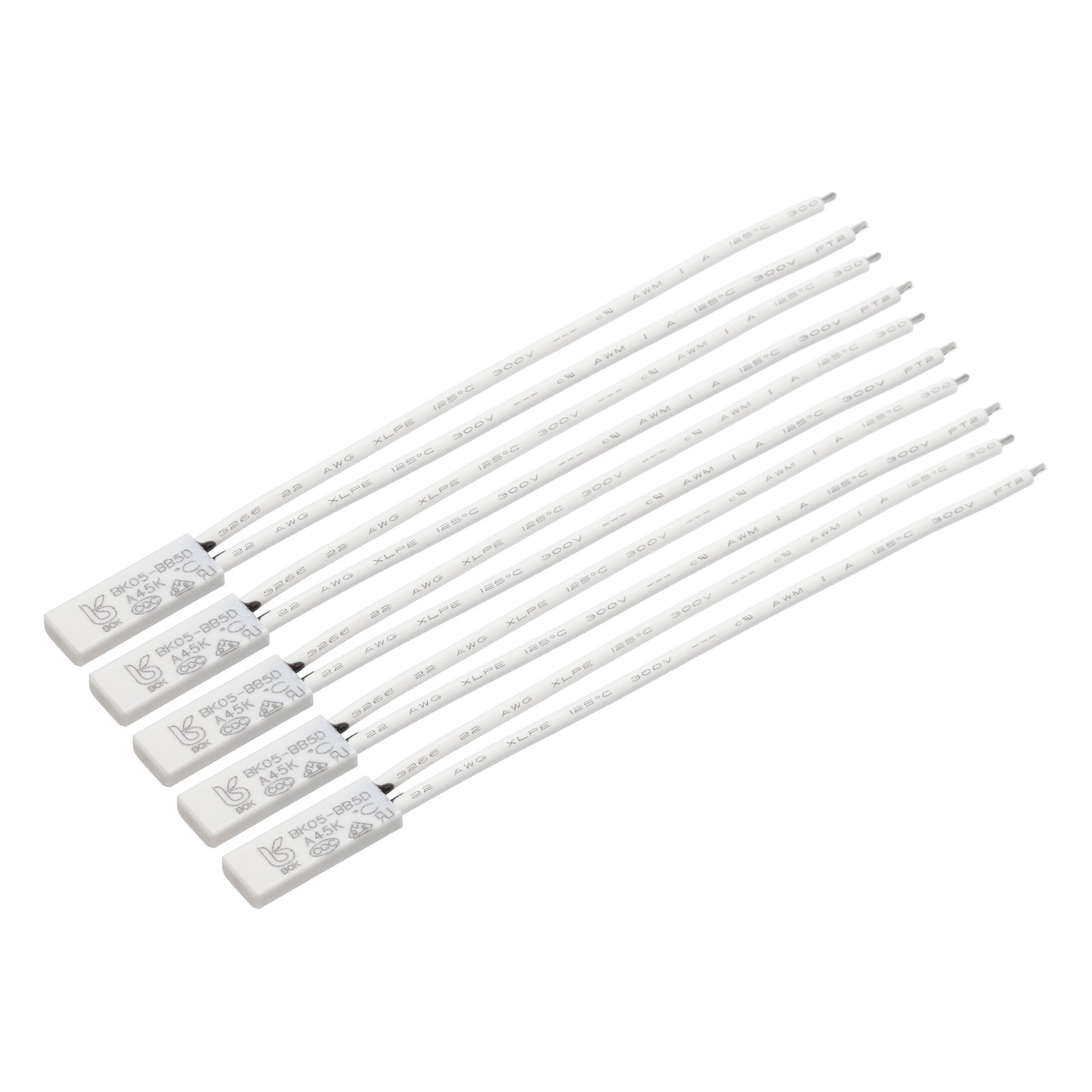 5Pcs KSD9700 Thermostat, 45C N.O 2A Bimetal Normally Open Thermal Protector