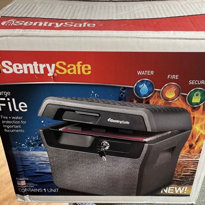 SentrySafe FHW40200 Fireproof Waterproof Safe, Key Lock, Built-in Handles