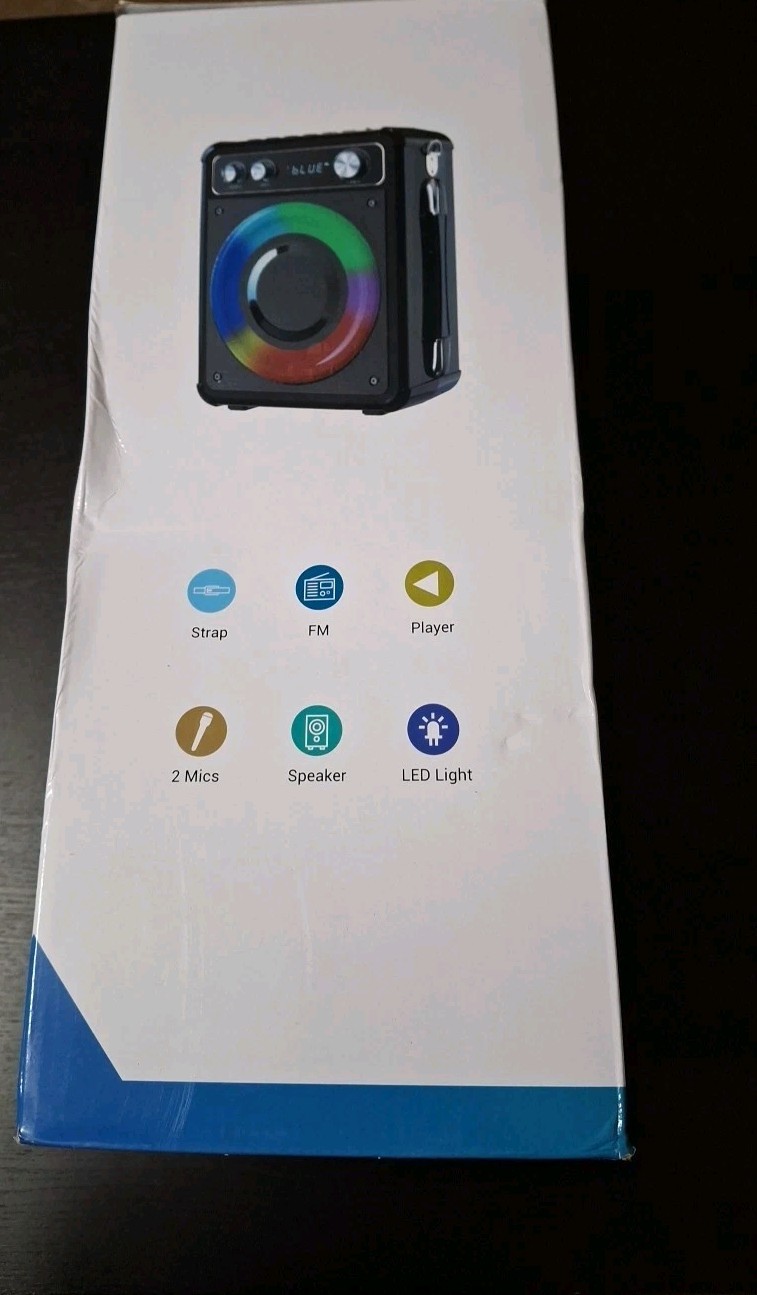 VOSOCO Karaoke Machine, Portable Bluetooth Speaker with 2 Wireless Microphone