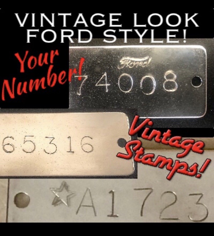 Early Style Model A Model T Hand Stamp Tag Service Not Engraved Serial ID Engine
