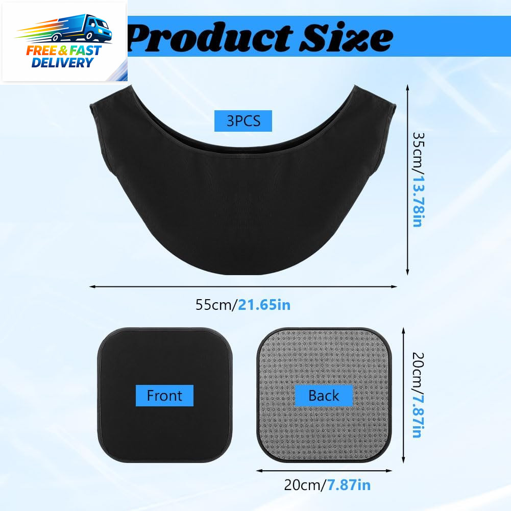 4 Pack Bowling Shammy Pad with EZ Grip Dots, Bowling Ball Towel Microfiber Bowli