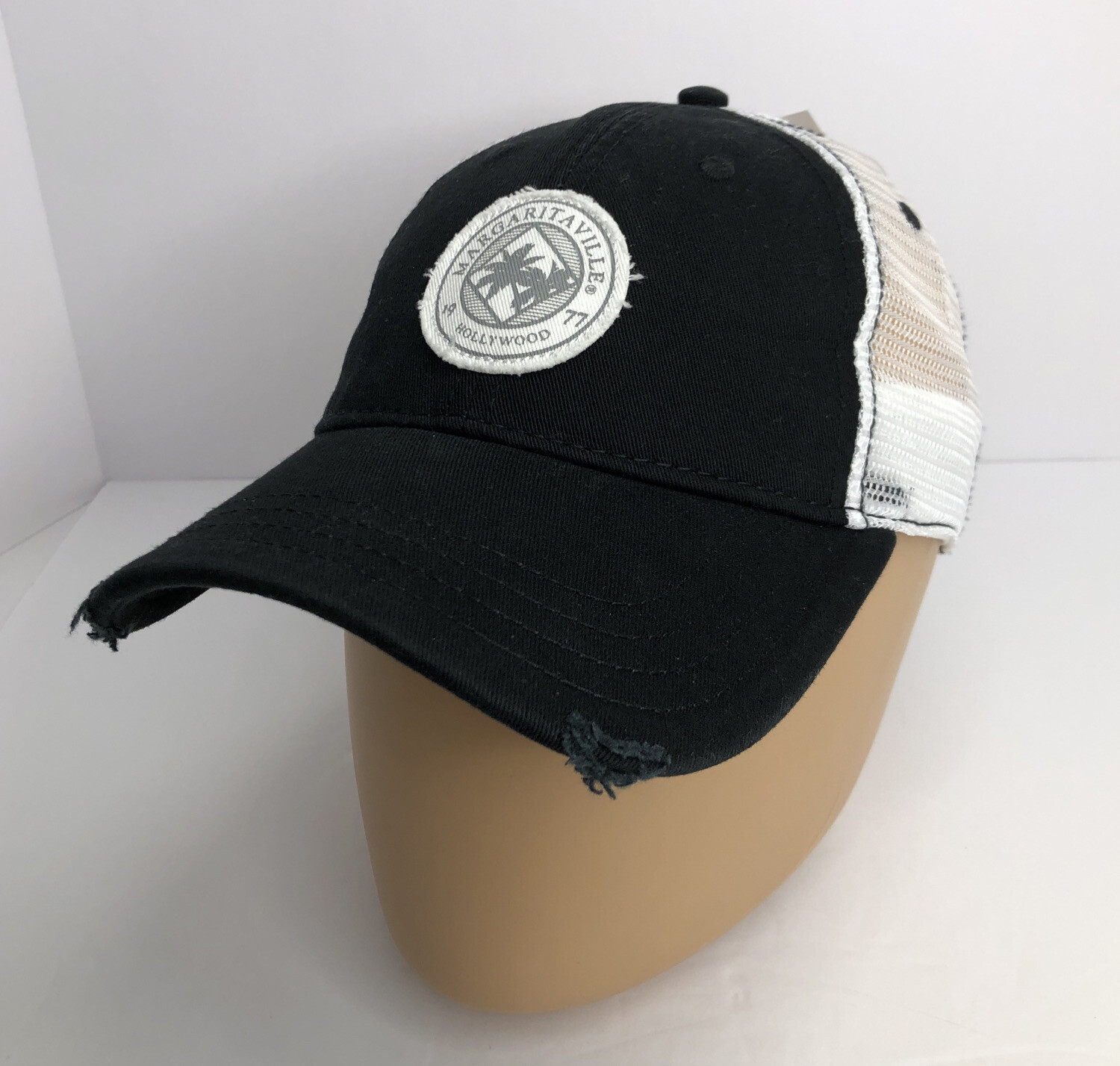 Margaritaville 1977 Hollywood Jimmy Buffet Black White Adj. Trucker Hat Cap New