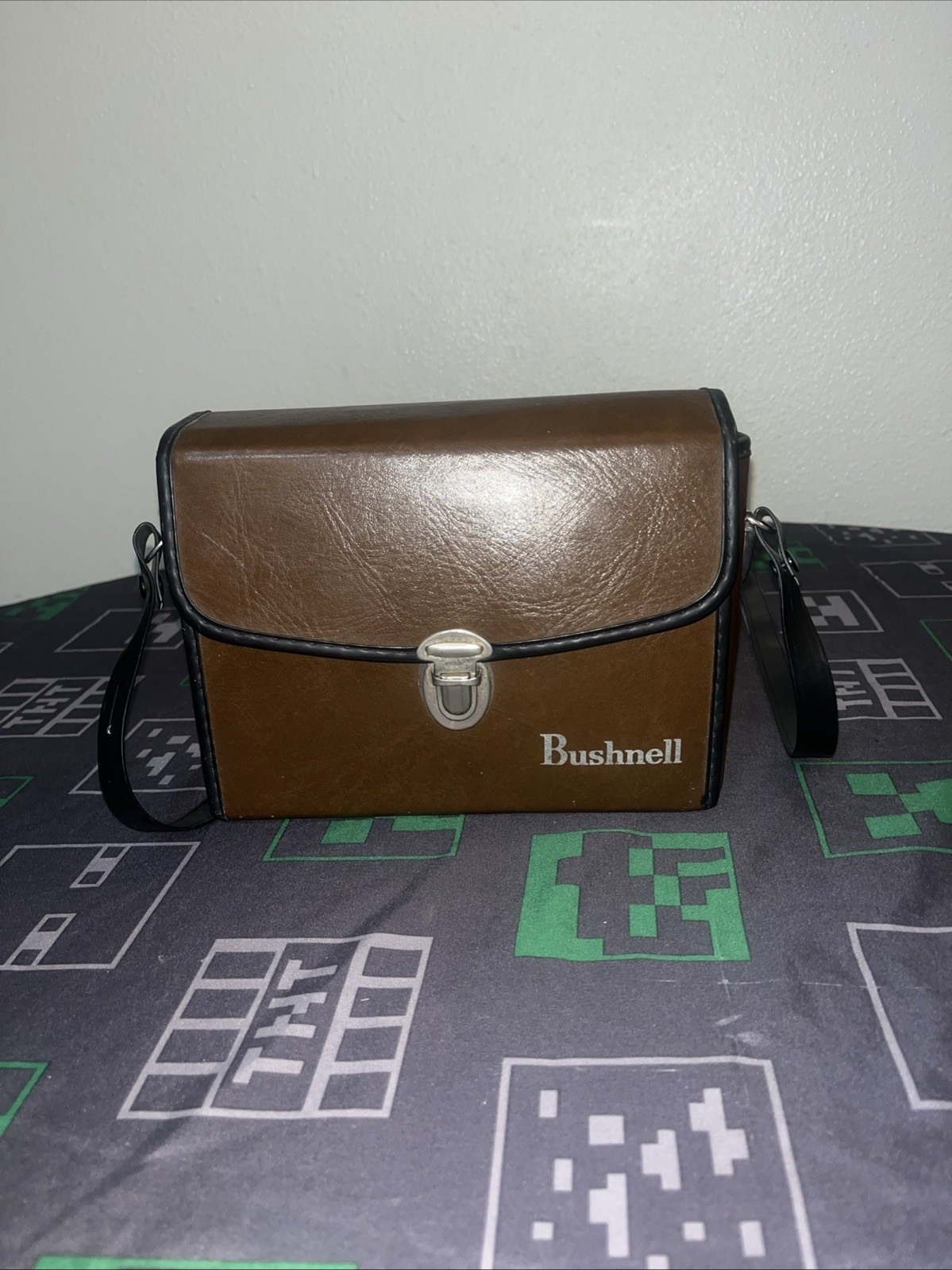 Vintage Bushnell Sportview Brown Leather Binoculars Case w/ Strap *No Binoculars