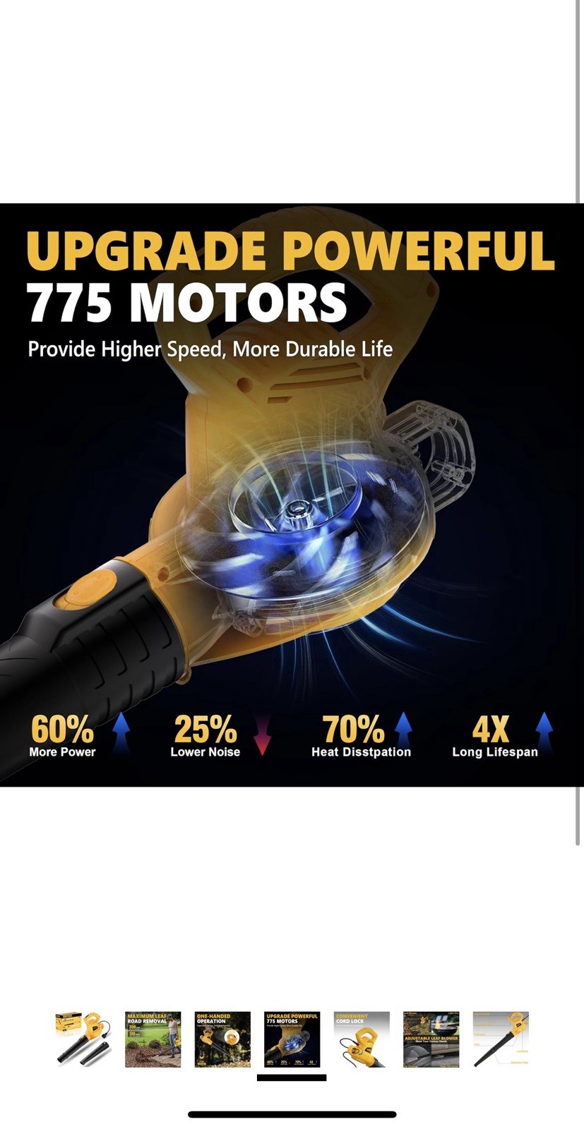 Electric Leaf Blower,7AMP Lawn Blower,130MPH Mini Leaf Blower Lightweight & Port
