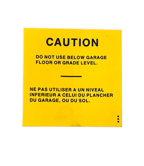 Kwik Way CAUTION Decal - 000-6676-10