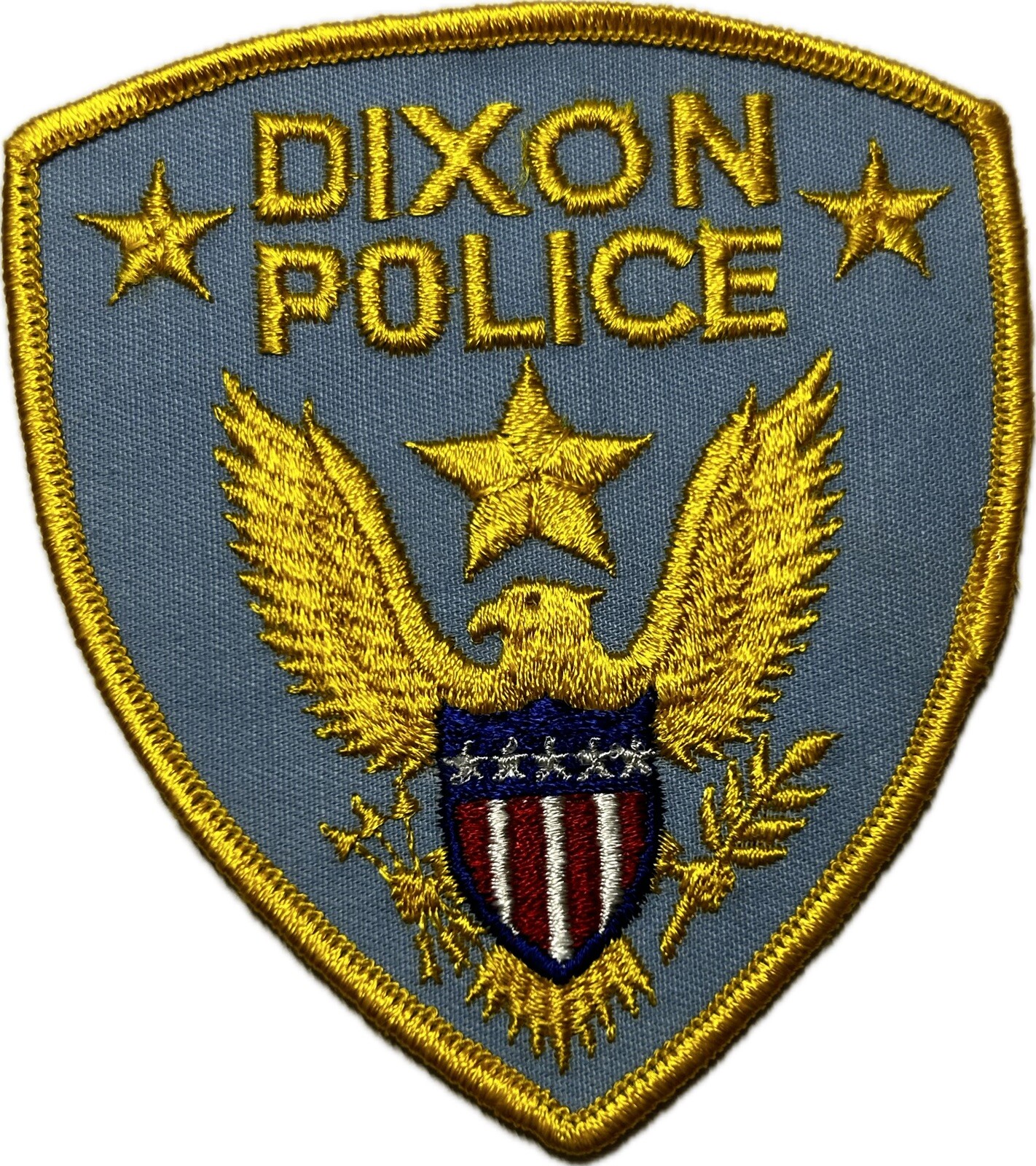 VINTAGE ILLINOIS IL DIXON POLICE DEPT PATCH CHEESECLOTH HOME OF RONALD REAGAN#KP