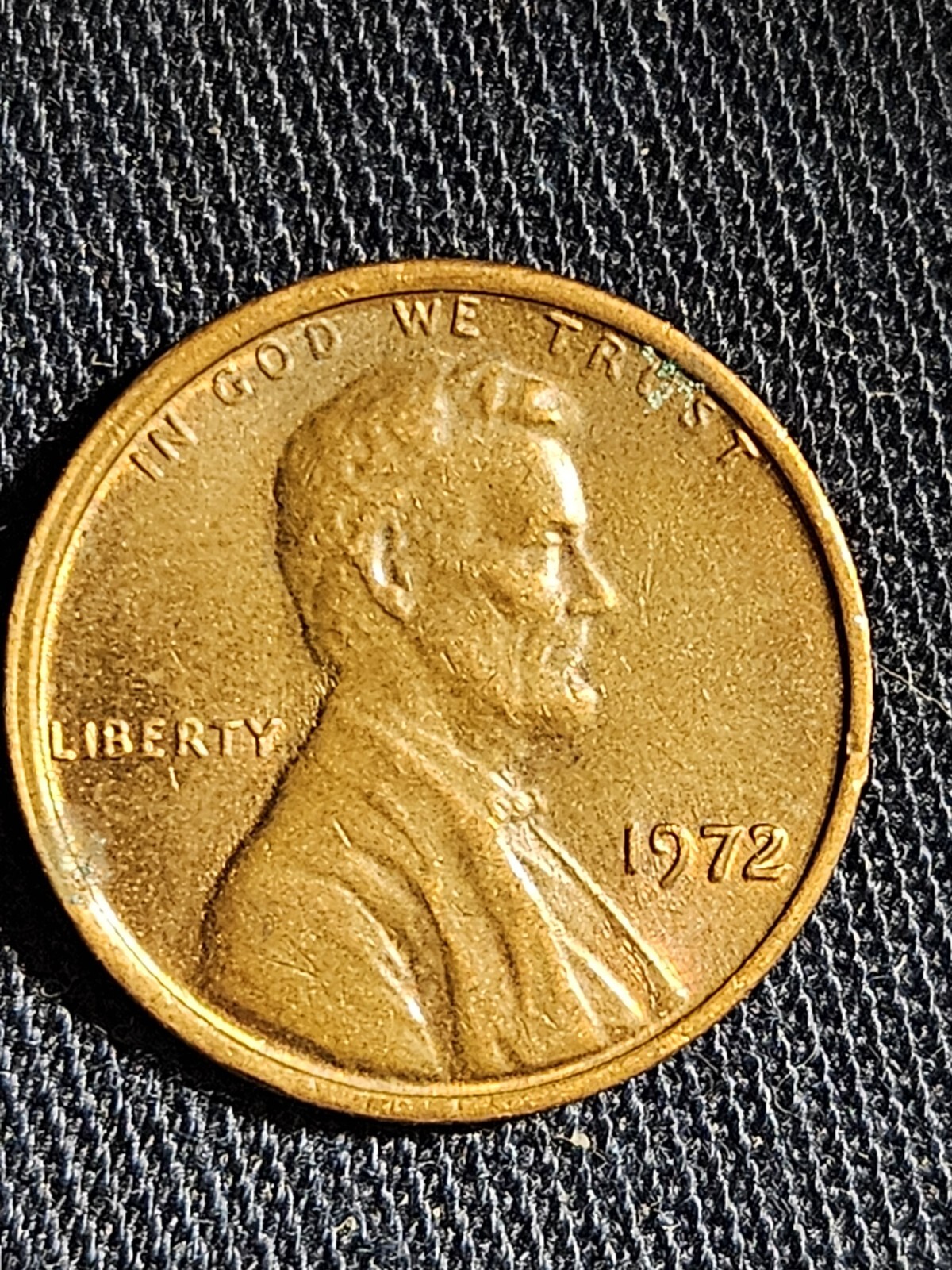 1972 Penny Errors No Mint Mark, Struck Off Center, Letters On Rim, Rare