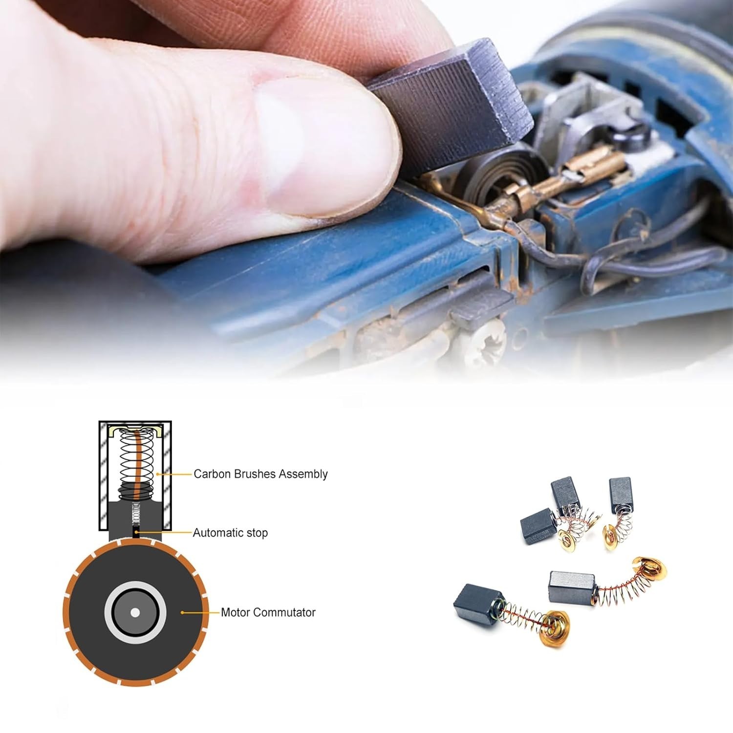 Quality 40Pcs Carbon Brushes - 10 Sizes for Reliable Power Tool Maintenance