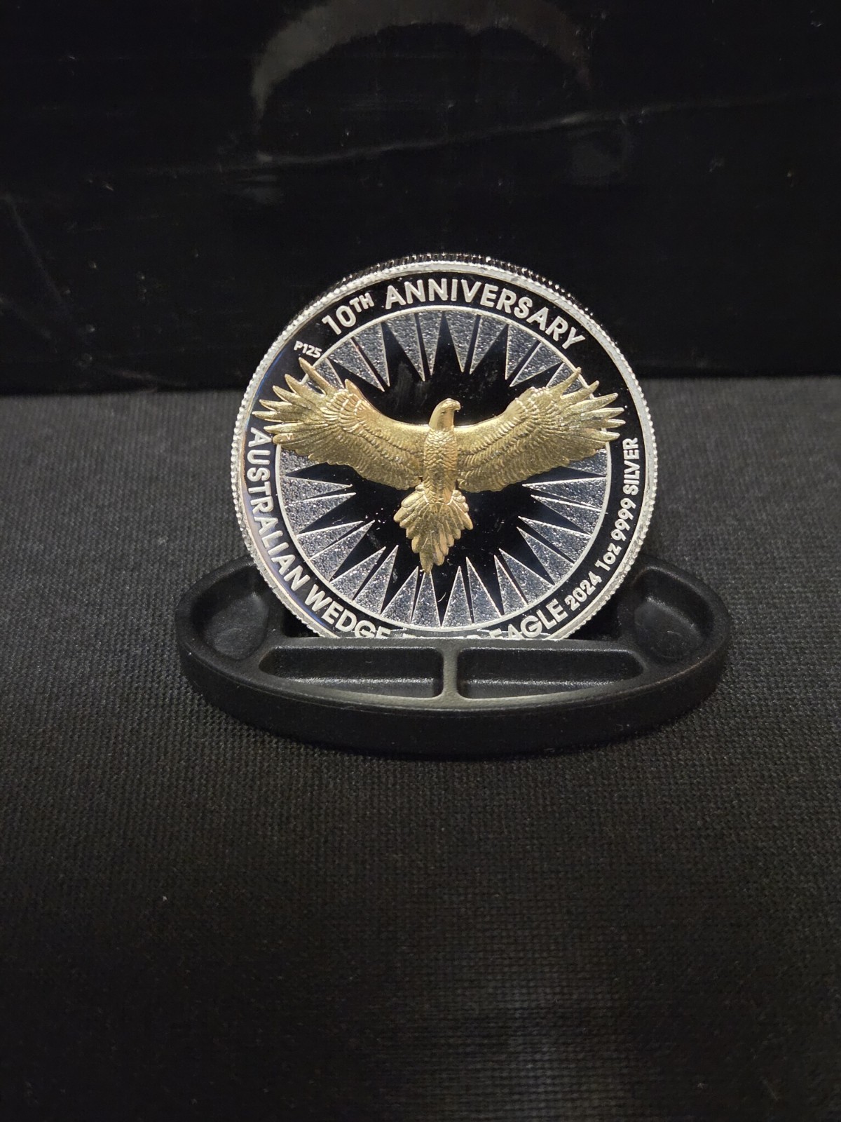 2024 Australia 1 oz Silver Wedge Tailed Eagle 10th Anniversary Gilded Proof